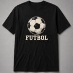 Futbol Vintage Soccer Ball Unisex T-Shirt - Black