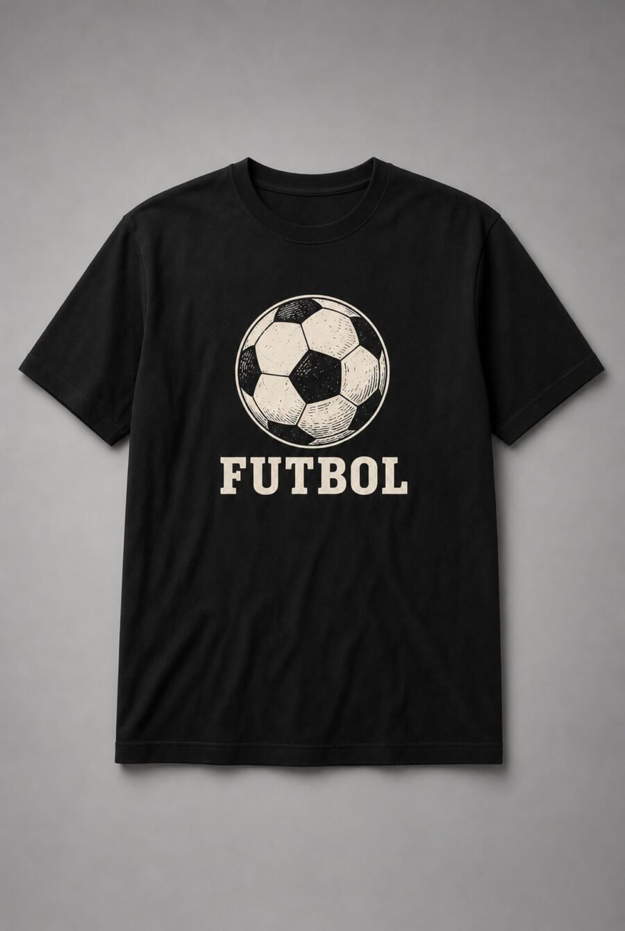 Futbol Vintage Soccer Ball Unisex T-Shirt - Black