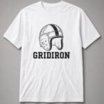 Gridiron Vintage Leather Helmet Unisex T-Shirt - White
