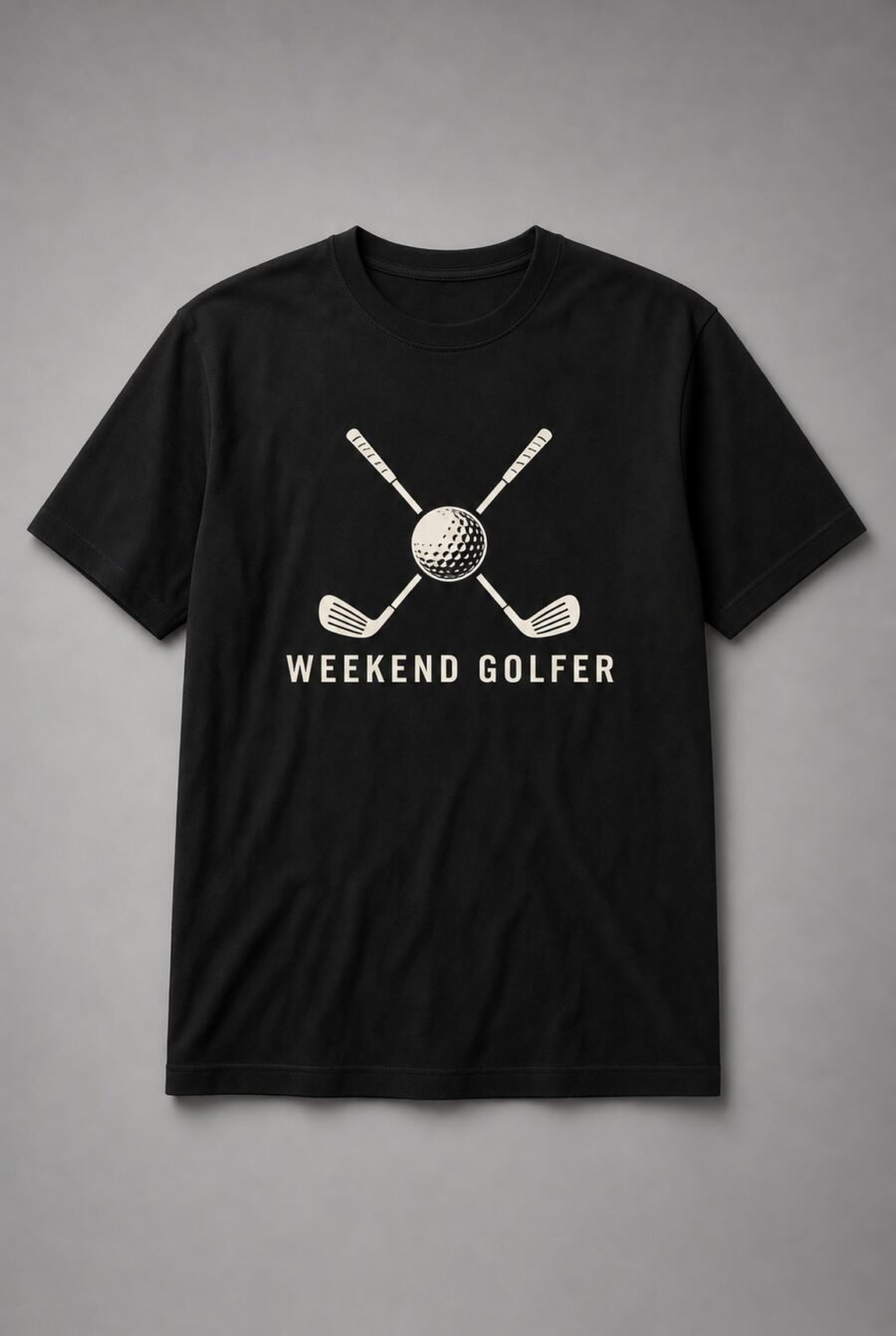 Weekend Golfer Crossed Clubs Unisex T-Shirt - Black
