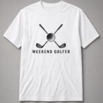 Weekend Golfer Crossed Clubs Unisex T-Shirt - White