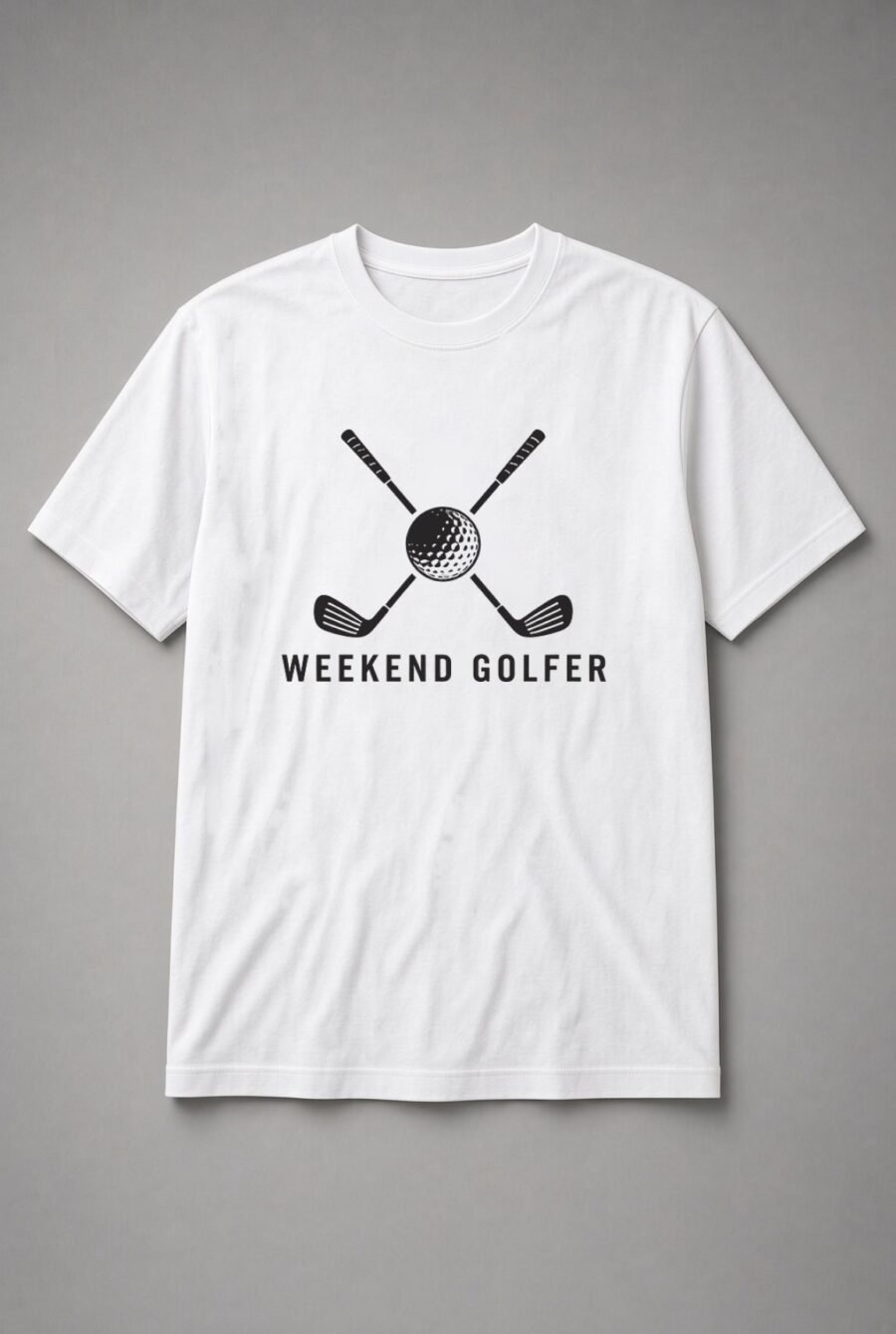 Weekend Golfer Crossed Clubs Unisex T-Shirt - White